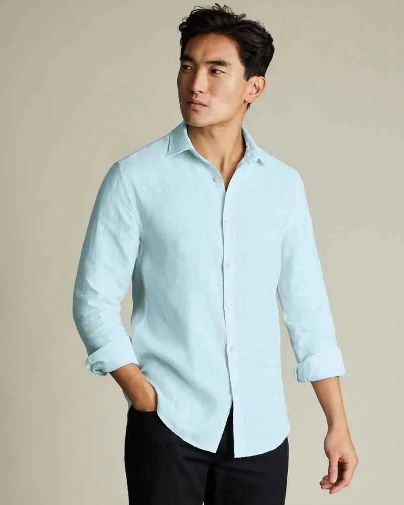 Dormier | Palermo Linen Long-Sleeve Shirt