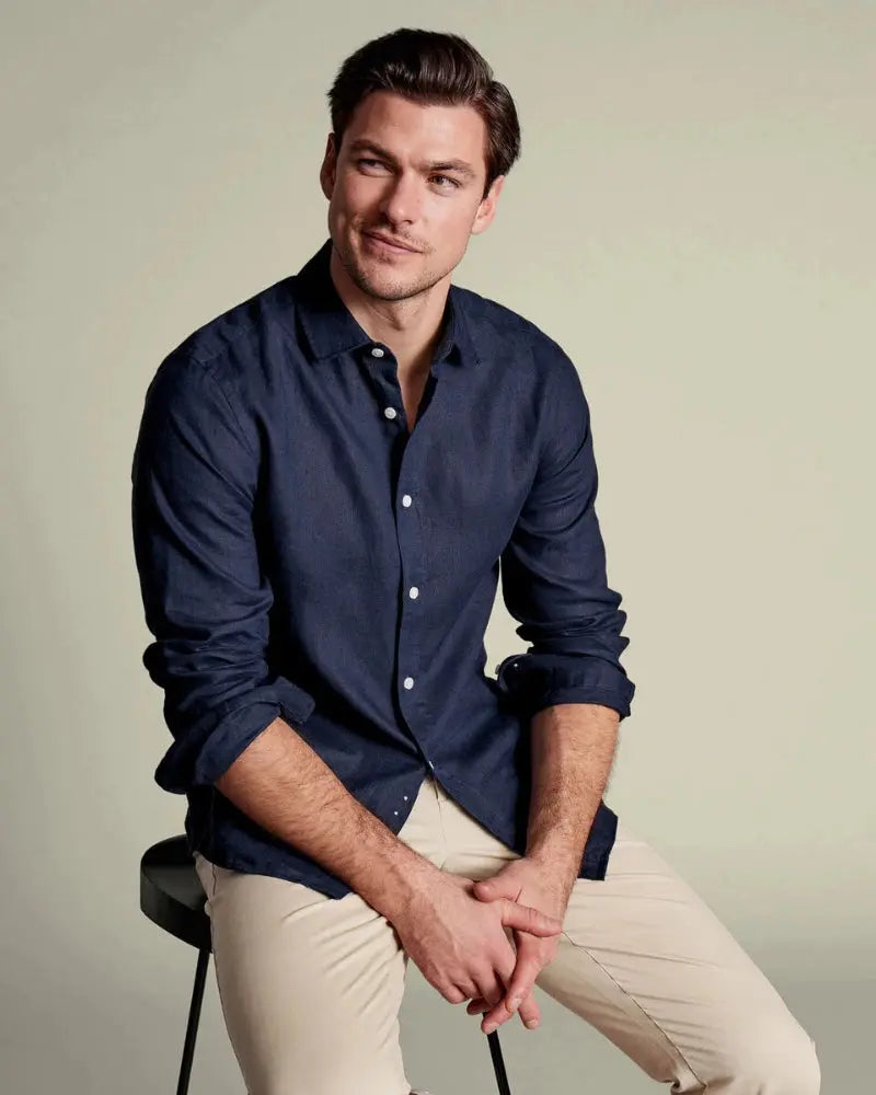 Dormier | Palermo Linen Long-Sleeve Shirt