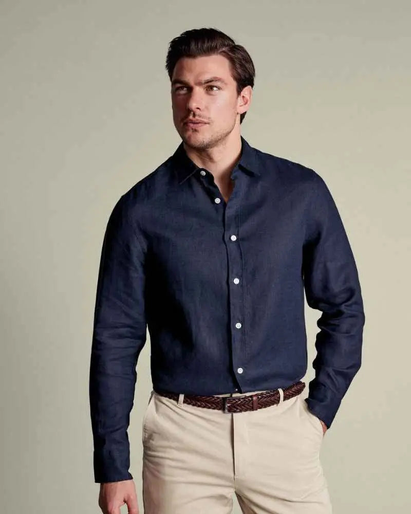 Dormier | Palermo Linen Long-Sleeve Shirt