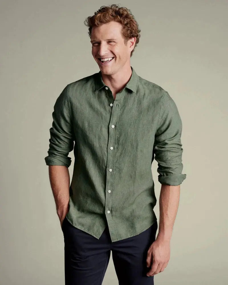 Dormier | Palermo Linen Long-Sleeve Shirt