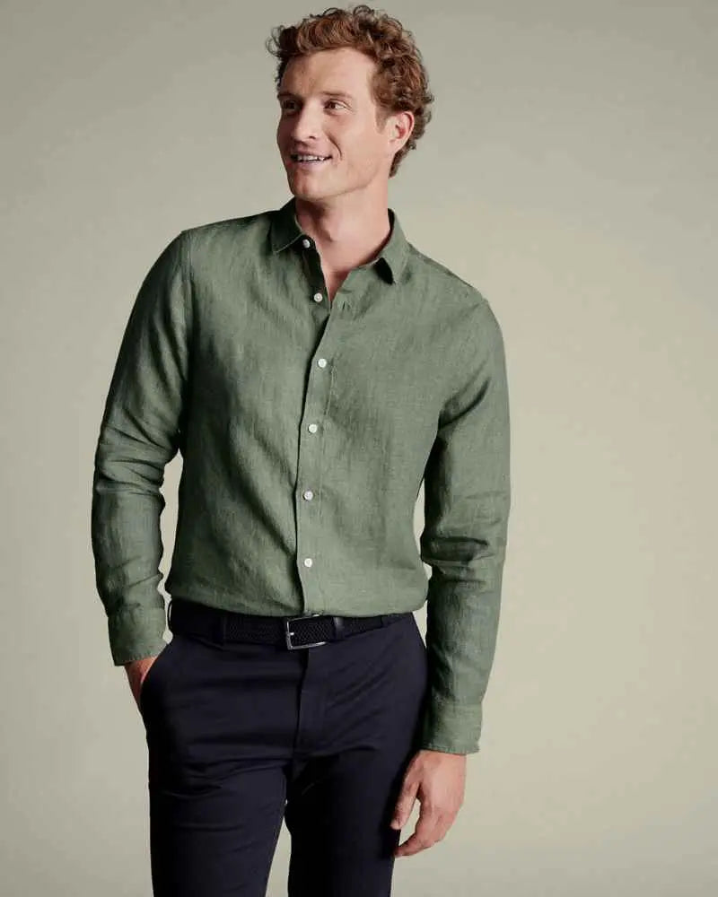 Dormier | Palermo Linen Long-Sleeve Shirt