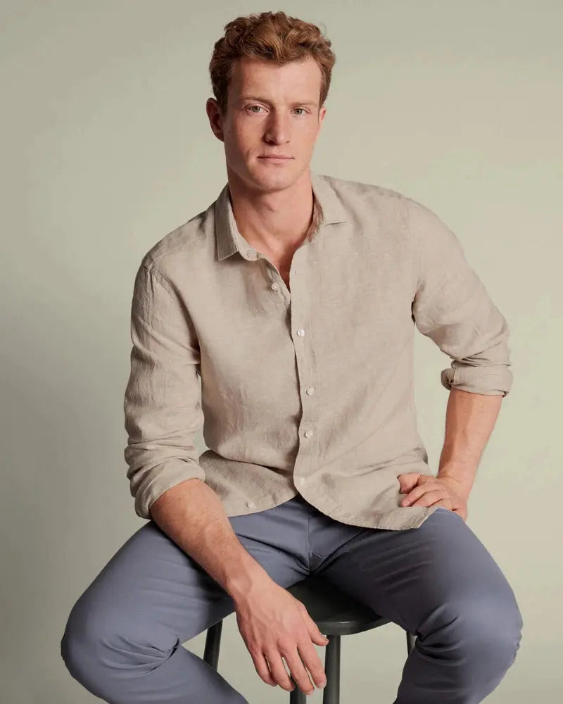 Dormier | Palermo Linen Long-Sleeve Shirt