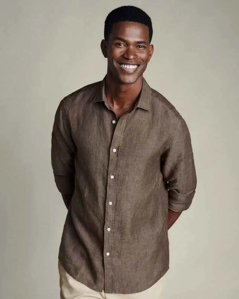 Dormier | Palermo Linen Long-Sleeve Shirt