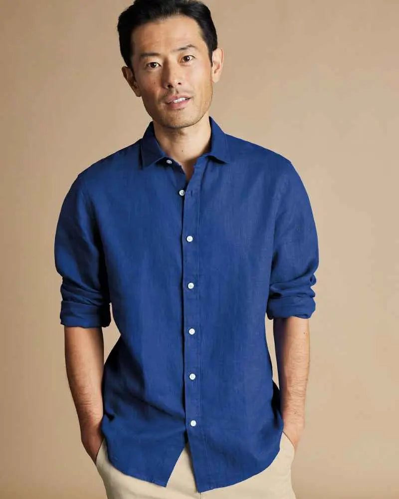 Dormier | Palermo Linen Long-Sleeve Shirt