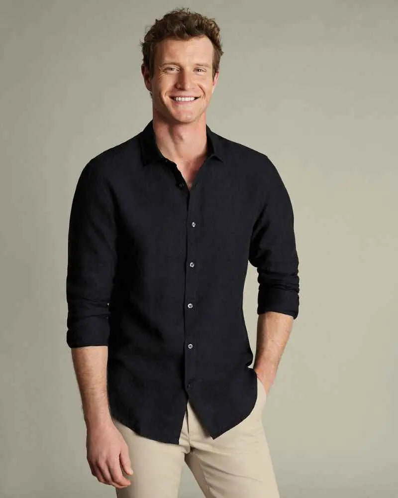 Dormier | Palermo Linen Long-Sleeve Shirt