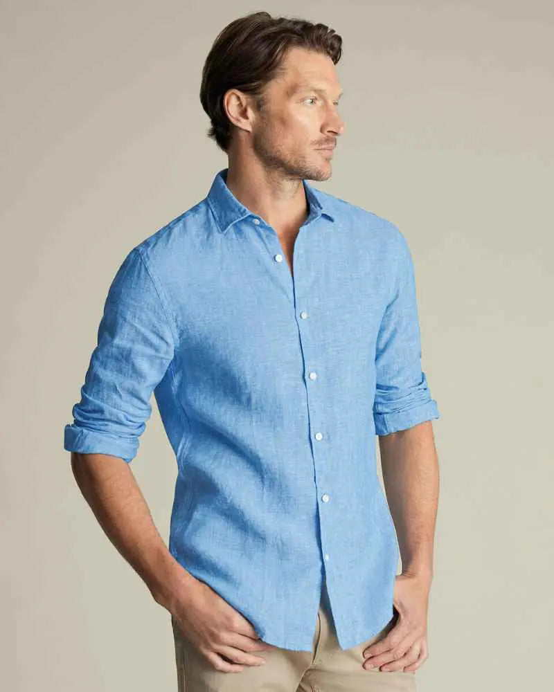 Dormier | Palermo Linen Long-Sleeve Shirt