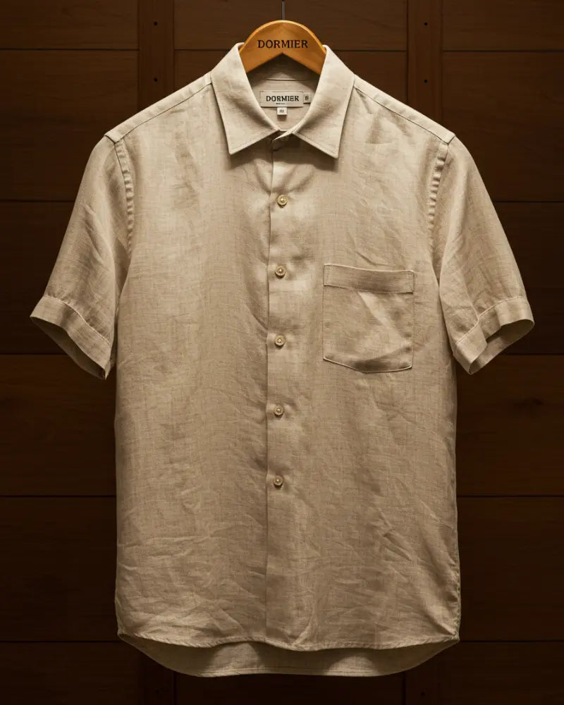 Dormier | Ravello Linen Short-Sleeve Pocket Shirt